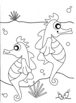 Disegno di cavalluccio marino da stampare e colorare 37