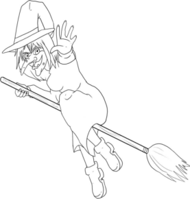 Disegno di Befana da stampare e colorare 17