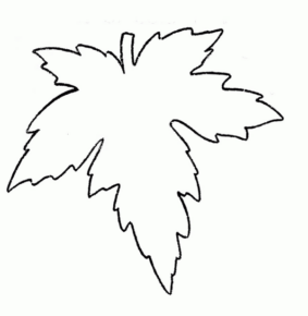Disegno di foglia da stampare e colorare 157