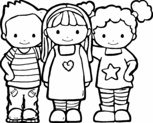 Disegno di bambino da stampare e colorare 263