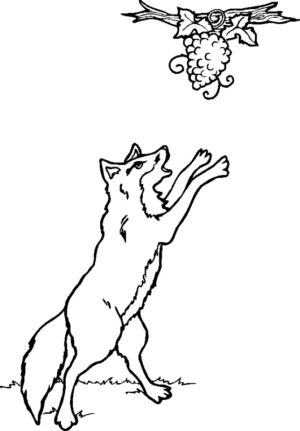 Disegno di volpe da stampare e colorare 3