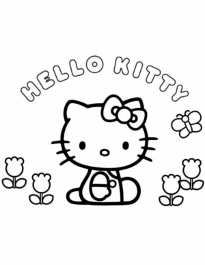 Disegno di Hello Kitty da stampare e colorare 242