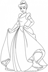 Disegno di Cenerentola da stampare e colorare 26