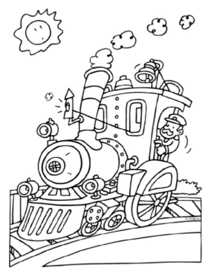 Disegno di treno da stampare e colorare 68