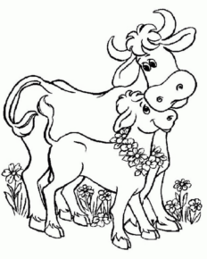Disegno di mucca da stampare e colorare 33