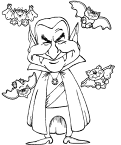 Disegno di Dracula da stampare e colorare 15