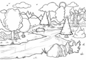 Disegni di Paesaggi da colorare