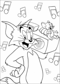Disegno di Tom e Jerry da stampare e colorare 79