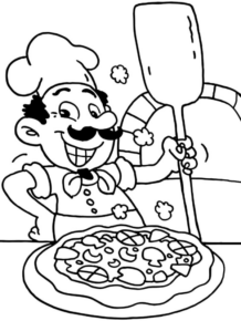 Disegno di cuoco da stampare e colorare 12