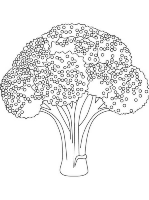Disegno di broccolo da stampare e colorare 3