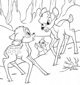 Disegno di Bambi da stampare e colorare 58