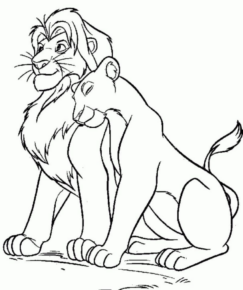 Disegno di Re Leone da stampare e colorare 51