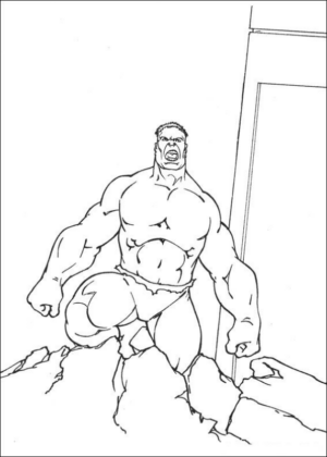 Disegno di Hulk da stampare e colorare 46