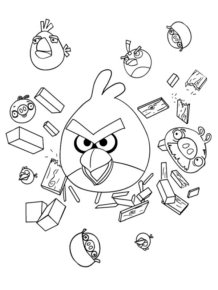 Disegno di Angry birds da stampare e colorare 91