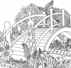 Disegno di paesaggio da stampare e colorare 1