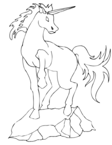 Disegno di unicorno da stampare e colorare 164