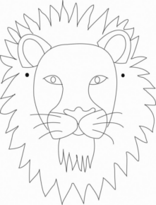 Disegno di leone da stampare e colorare 77