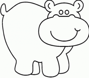 Disegno di ippopotamo da stampare e colorare 35
