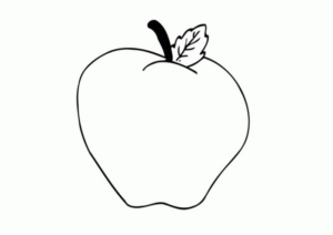Disegno di mela da stampare e colorare 38