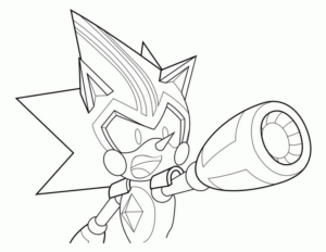 Disegno di Sonic da stampare e colorare 24