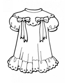Disegno di vestito da donna da stampare e colorare 3