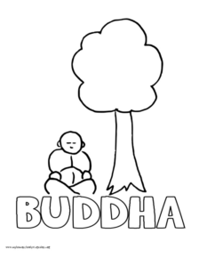 Disegno di Buddismo da stampare e colorare 2