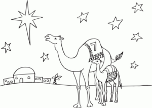 Disegno di animale natalizio da stampare e colorare 2