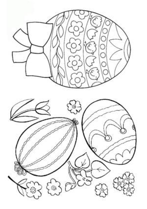 Disegno di uovo di Pasqua da stampare e colorare 146 Disegno di uovo di Pasqua da stampare e colorare 146