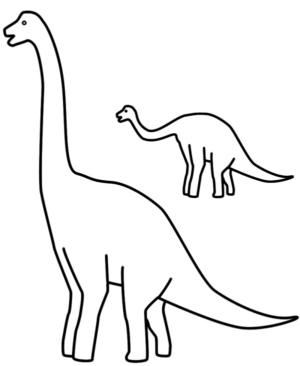 Disegno di Brontosauro da stampare e colorare 15