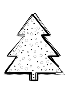 Disegno di albero di Natale da stampare e colorare 163