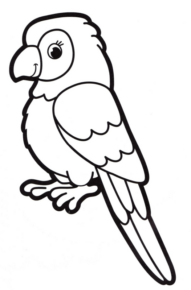 Disegno di pappagallo da stampare e colorare 75