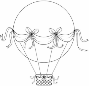 Disegno di mongolfiera da stampare e colorare 6
