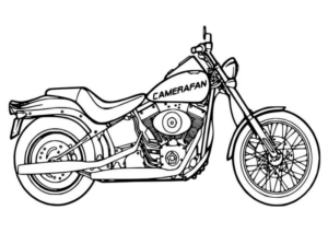 Disegno di moto da stampare e colorare 18