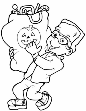 Disegno di bambino ad Halloween da stampare e colorare 22 Disegno di bambino ad Halloween da stampare e colorare 22