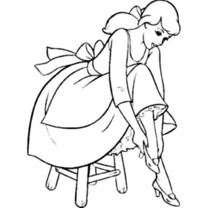 Disegno di Cenerentola da stampare e colorare 116