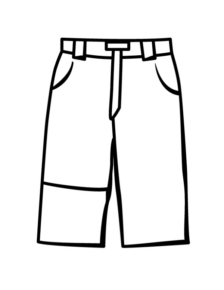 Disegno di pantalone da stampare e colorare 4
