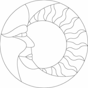 Disegno di luna da stampare e colorare 16
