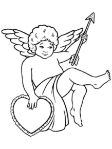 Disegno di Cupido da stampare e colorare 6