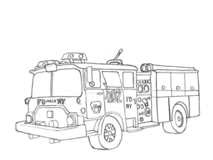 Disegno di camion dei pompieri da stampare e colorare 25