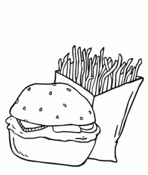 Disegno di fast food da stampare e colorare 6