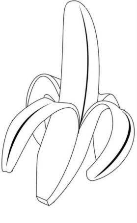 Disegno di banana da stampare e colorare 12