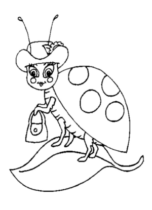 Disegno di coccinella da stampare e colorare 24