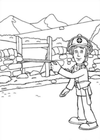 Disegno di pompiere da stampare e colorare 32