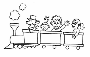 Disegno di treno da stampare e colorare 27