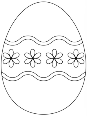Disegno di uovo di Pasqua da stampare e colorare 117