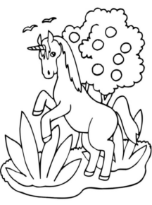 Disegno di unicorno da stampare e colorare 143