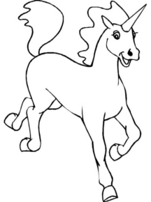 Disegno di unicorno da stampare e colorare 130