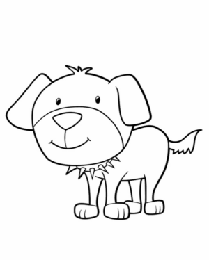 Disegno di cane da stampare e colorare 115