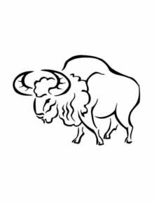 Disegno di bisonte da stampare e colorare 22