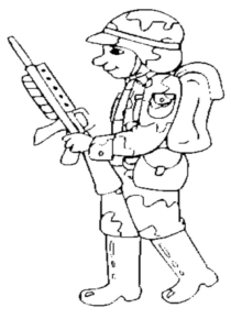 Disegno di soldato da stampare e colorare 8